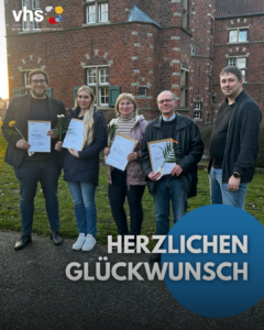 Fünf neue Finanzbuchhalter (XB) an der VHS ausgebildet